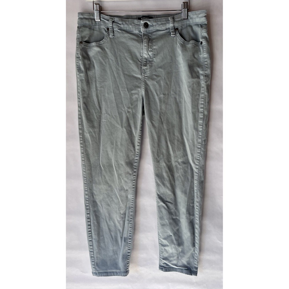 Buffalo David Bitton Womens 12/32 Blue Havana High Rise Soft Stretch‎ Ankle Pant
